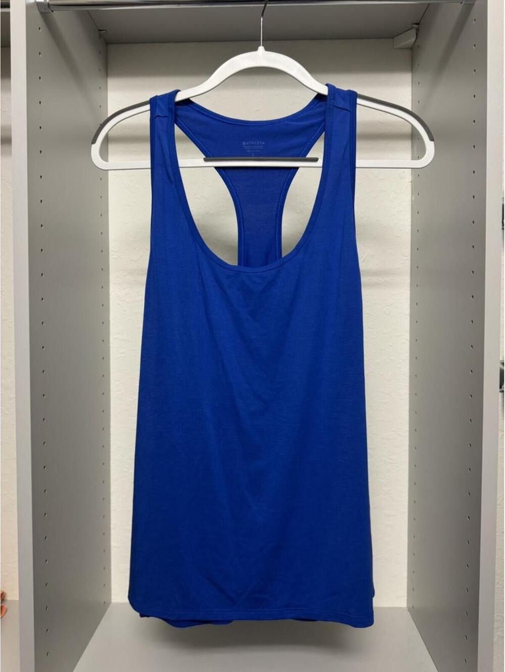 Athleta Blue Racerback Tank Top Large